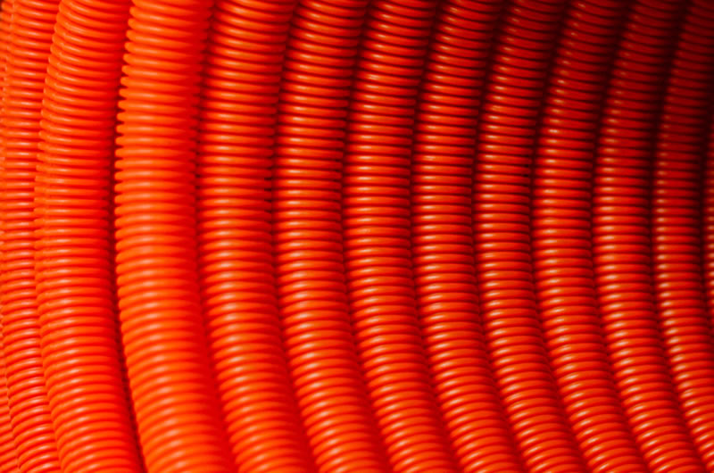 Imagen de manguera corrugada naranja